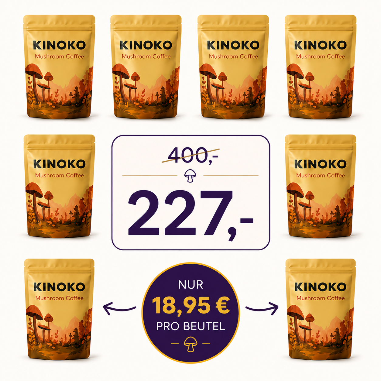 Kinoko Mushroom Coffee - 1 Year Supply