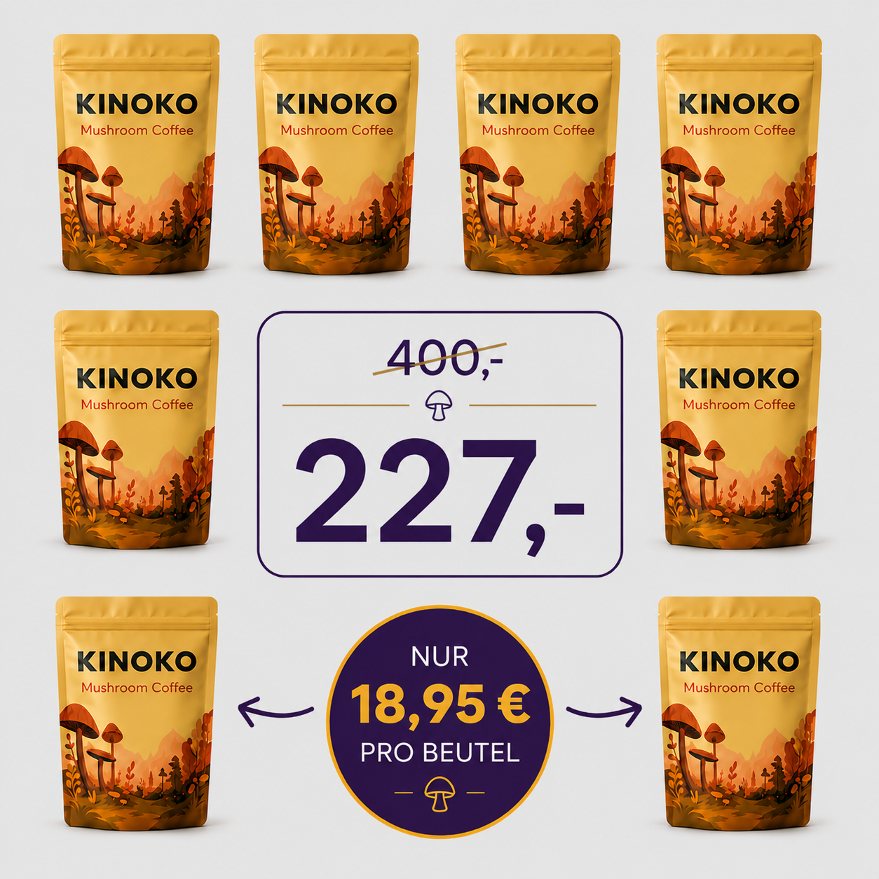 Kinoko Mushroom Coffee - 1 Year Supply